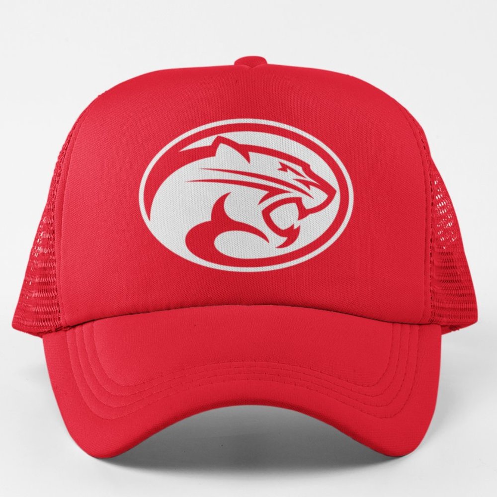 NEW Houston Cougars Alt Head Oval Logo Foam Trucker Mesh Snapback Hat RED